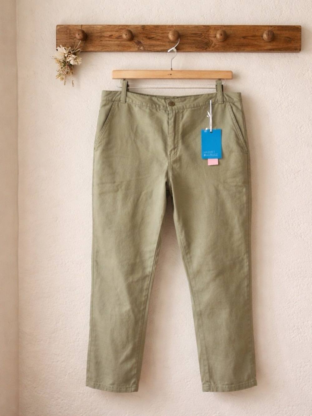 NWT Market & Spruce Women's Olive Green Casual Chino Pants | 18W